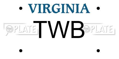 TWB Virginia License Plate
