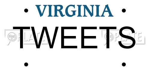 TWEETS Virginia License Plate