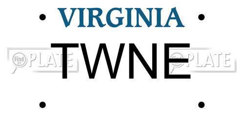 TWNE Virginia License Plate