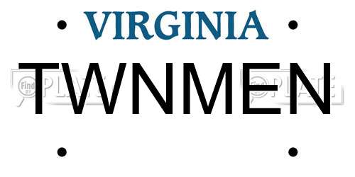 TWNMEN Virginia License Plate