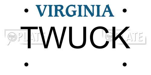 TWUCK Virginia License Plate
