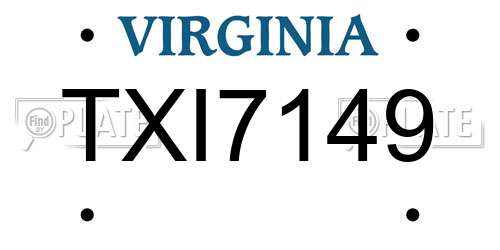 TXI7149 Virginia License Plate
