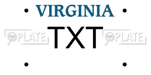 TXT Virginia License Plate