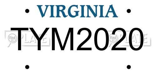 TYM2020 Virginia License Plate