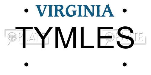TYMLES Virginia License Plate