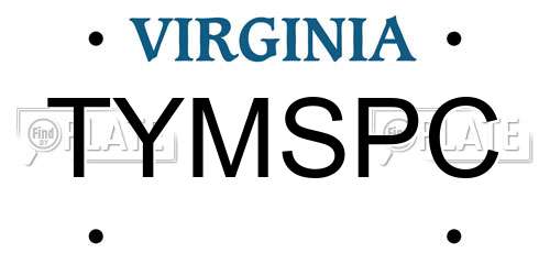 TYMSPC Virginia License Plate