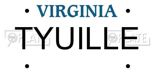 TYUILLE Virginia License Plate