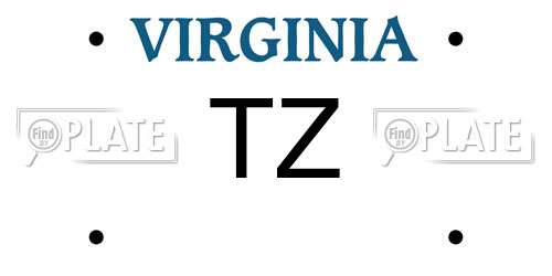 TZ Virginia License Plate