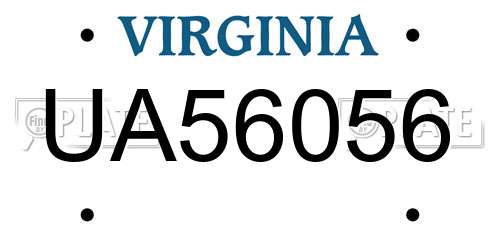 UA56056 Virginia License Plate