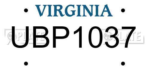 UBP1037 Virginia License Plate
