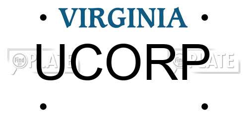 UCORP Virginia License Plate