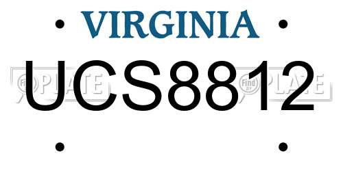 UCS8812 Virginia License Plate