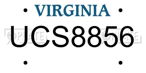 UCS8856 Virginia License Plate