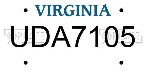 UDA7105 Virginia License Plate