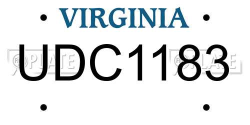 UDC1183 Virginia License Plate