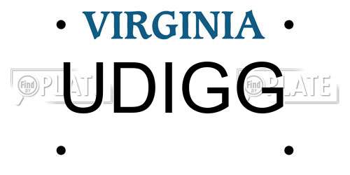 UDIGG Virginia License Plate