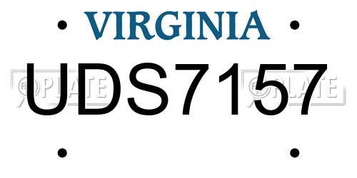 UDS7157 Virginia License Plate