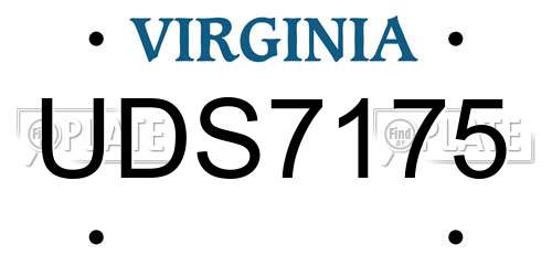 UDS7175 Virginia License Plate