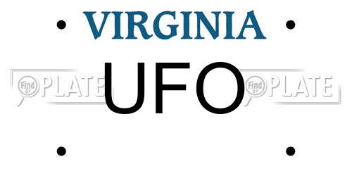 UFO Virginia License Plate