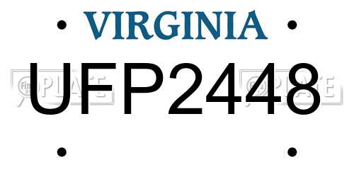 UFP2448 Virginia License Plate