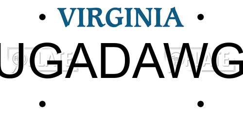 UGADAWG Virginia License Plate