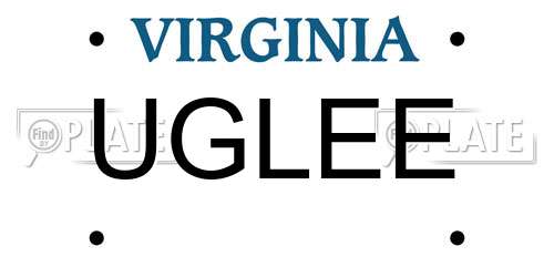 UGLEE Virginia License Plate