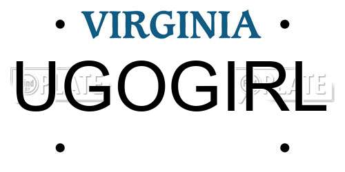 UGOGIRL Virginia License Plate