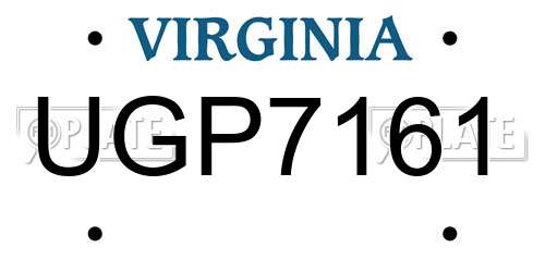 UGP7161 Virginia License Plate