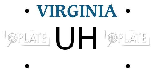 UH Virginia License Plate