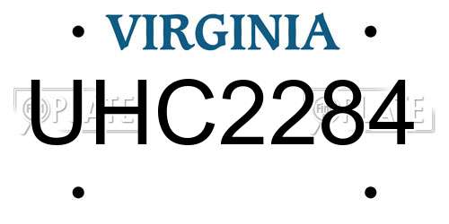 UHC2284 Virginia License Plate