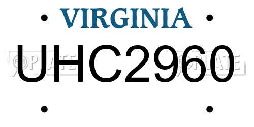 UHC2960 Virginia License Plate
