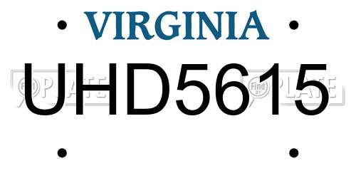 UHD5615 Virginia License Plate