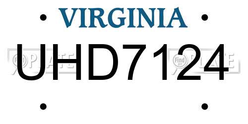 UHD7124 Virginia License Plate