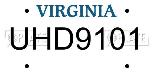 UHD9101 Virginia License Plate