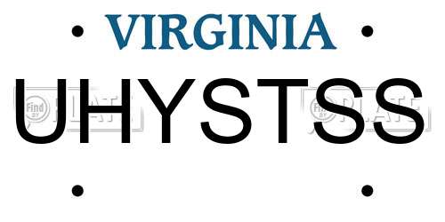 UHYSTSS Virginia License Plate