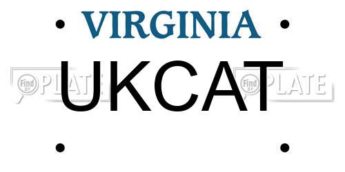 UKCAT Virginia License Plate