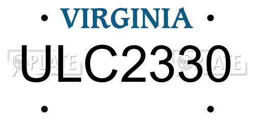 ULC2330 Virginia License Plate
