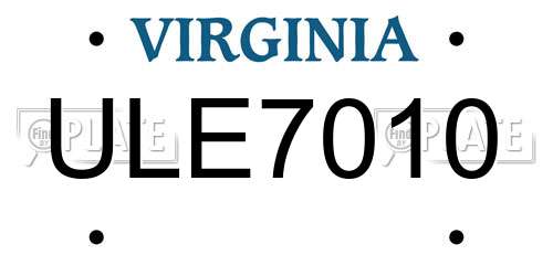 ULE7010 Virginia License Plate