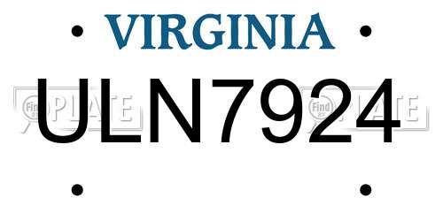 ULN7924 Virginia License Plate