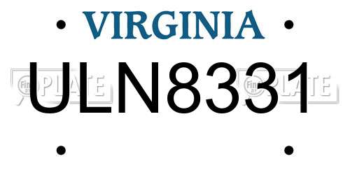 ULN8331 Virginia License Plate