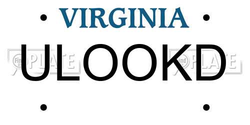ULOOKD Virginia License Plate