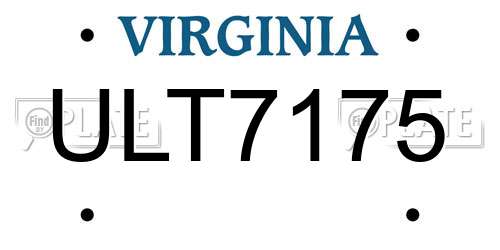 ULT7175 Virginia License Plate