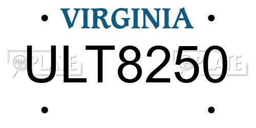 ULT8250 Virginia License Plate