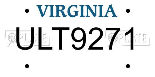 ULT9271 Virginia License Plate