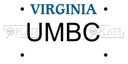 UMBC Virginia License Plate