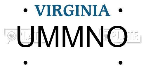 UMMNO Virginia License Plate