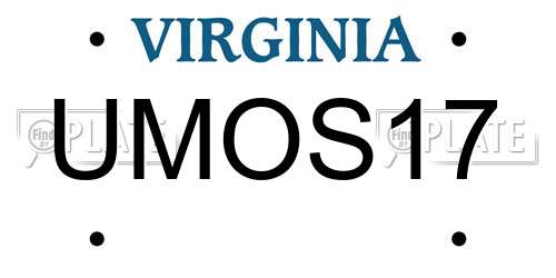 UMOS17 Virginia License Plate