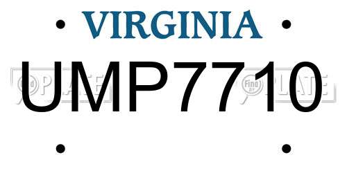 UMP7710 Virginia License Plate