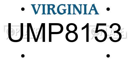 UMP8153 Virginia License Plate