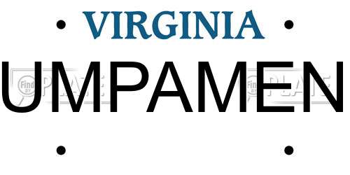UMPAMEN Virginia License Plate